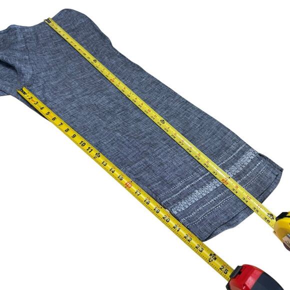 Norton McNaughton Women's Gray 100% Linen Wide Leg Cropped Pants M Coastal Prep - Picture 7 of 8